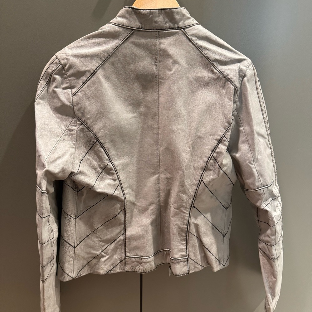Gray Leather Jacket - image 3
